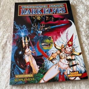 1996 Warhammer Armies Dark Elves Supplement Book EUC 0137 Games Workshop Vintage